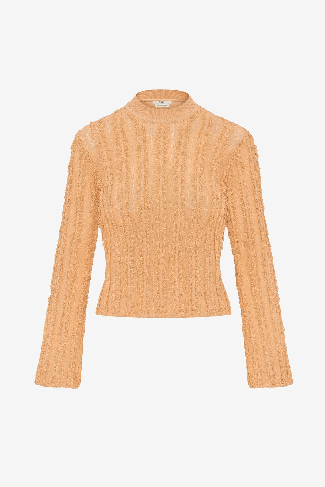 STRETCH VISCOSE FRINGE PULLOVER