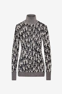 LUREX JACQUARD TURTLENECK