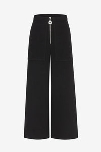 FELT CROPPED WIDE LEG PANT