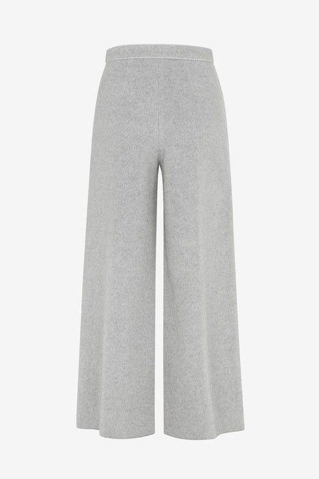 FELT CROPPED WIDE LEG PANT WITH PATCH