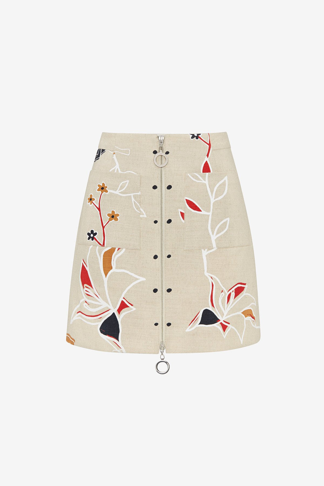HARLEM DANCE LINEN MINI SKIRT