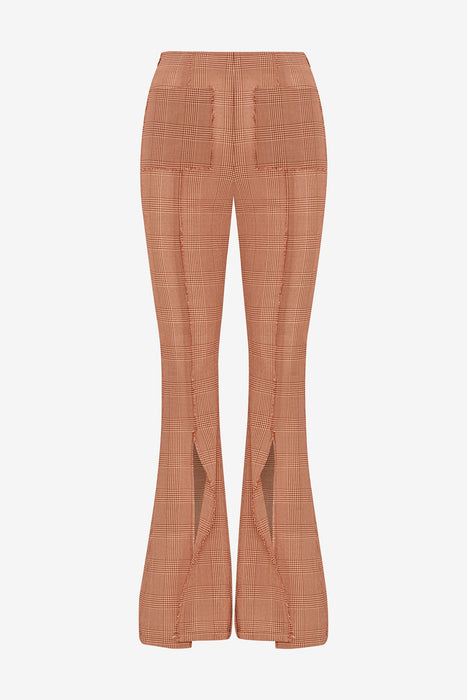 MINI CHECK SLIT PANT