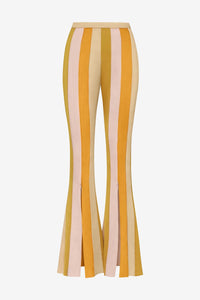 LIQUID SATIN SUNSET FLARE ZIP PANT