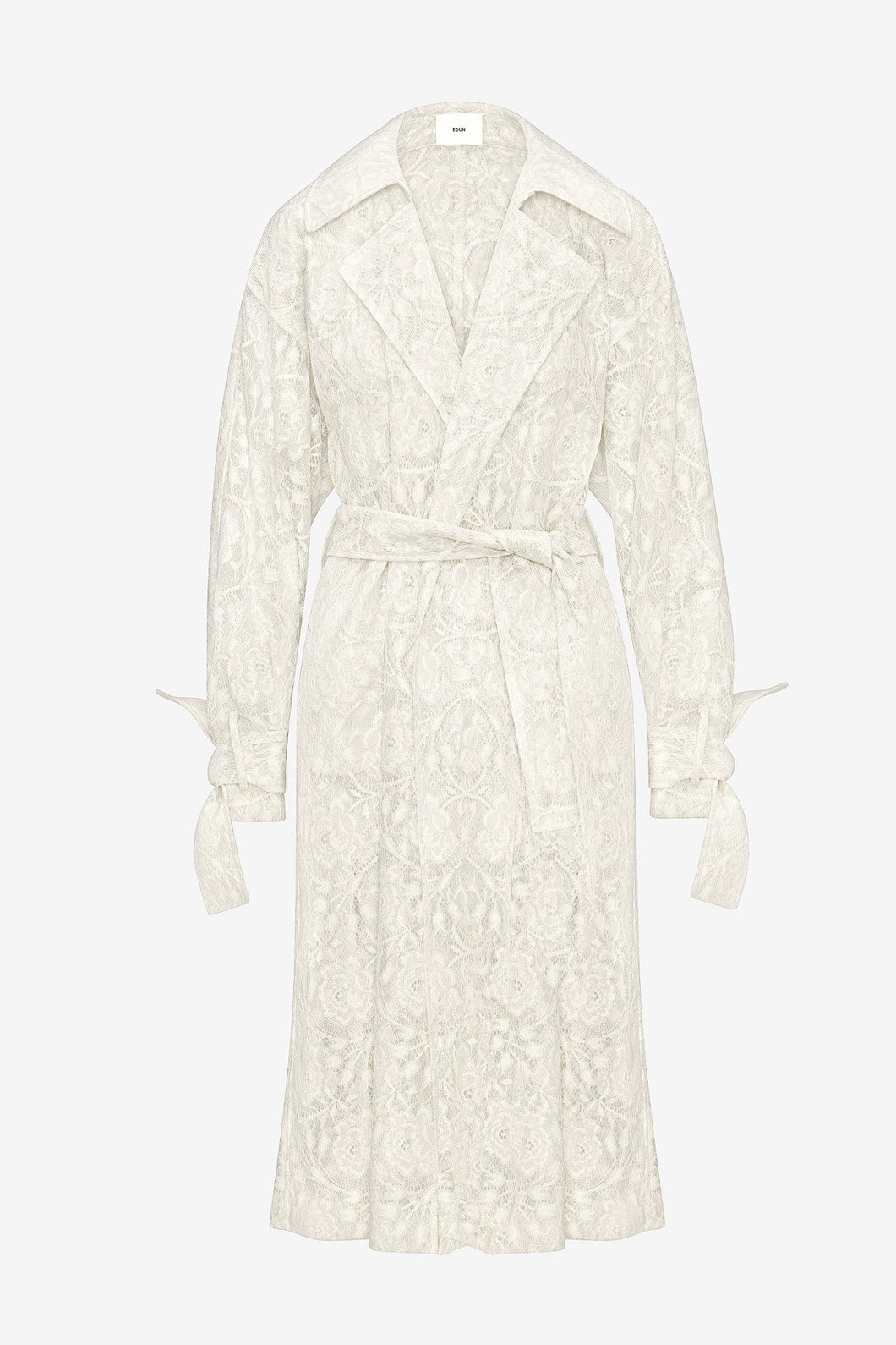 COATED LACE TRENCH COAT