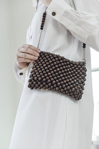 BEADED CLUTCH WITH CHAIN