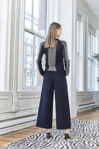 FELT CROPPED WIDE LEG PANT